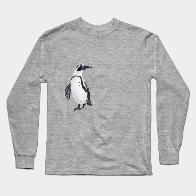 African Penguin Long Sleeve T-Shirt by Duck Cloud 9